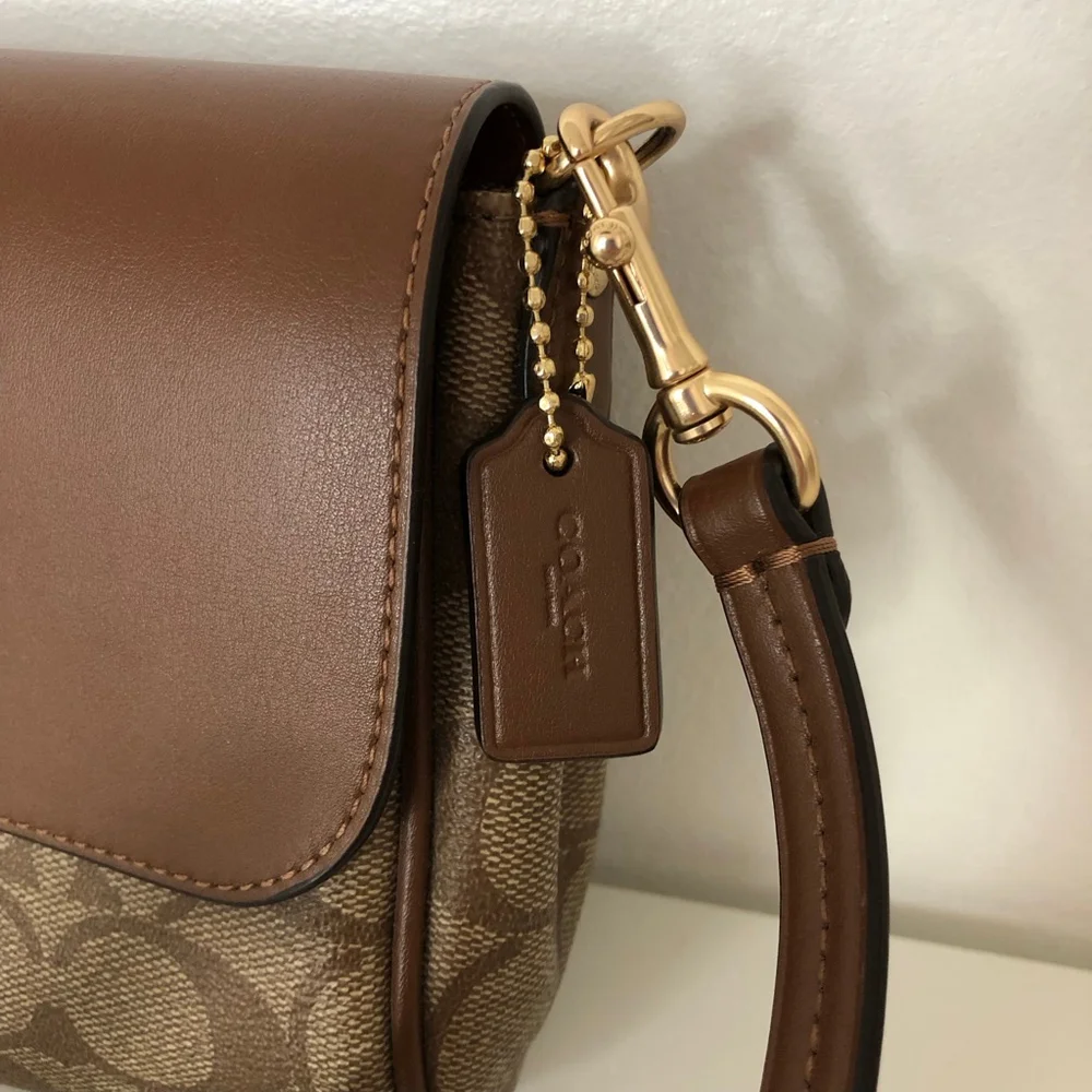 Coach Reversible Signature Coated Canvas Crossbody Bag - Picture 7 of 14